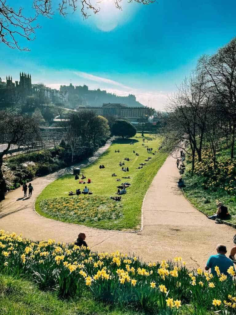 Princes Street Gardens, Edinburgh, Scotland in Summer