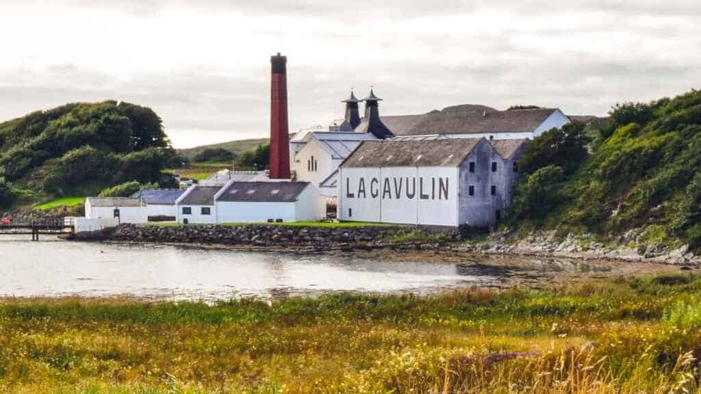 ISLAY, UNITED KINGDOM - 25 August 2013: Lagavulin distillery factory