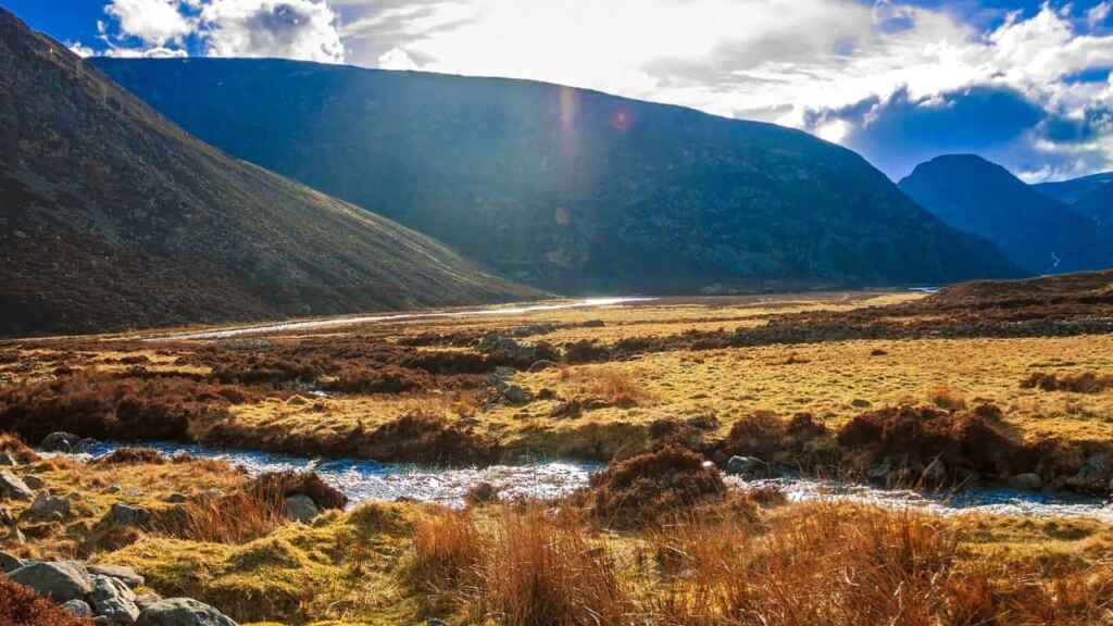 Autumn in Cairngorms National Park. Glen Mark, Angus, Scotland, UK