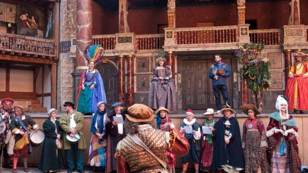 Actor's on stage at Shakespeare's Globe is on of many things to do in London, England