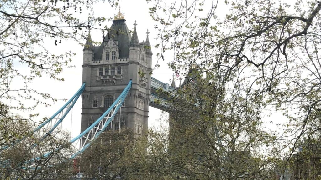 Tower Bridge in London, England in Spring