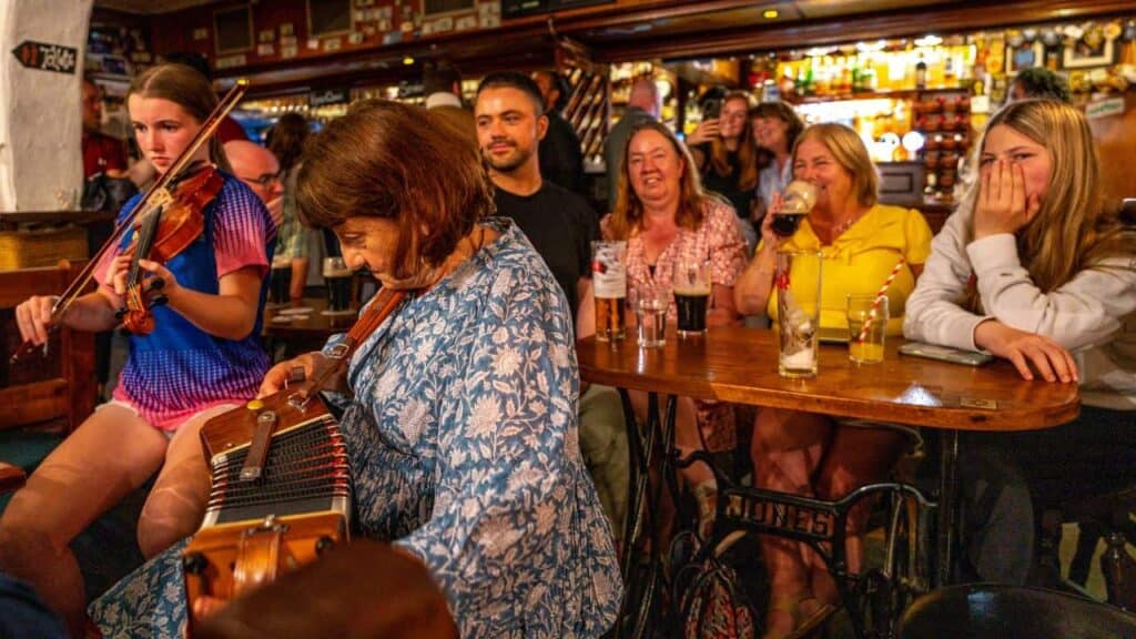 Celtic musical group in a Pub, Doolin, County Clare, Ireland,