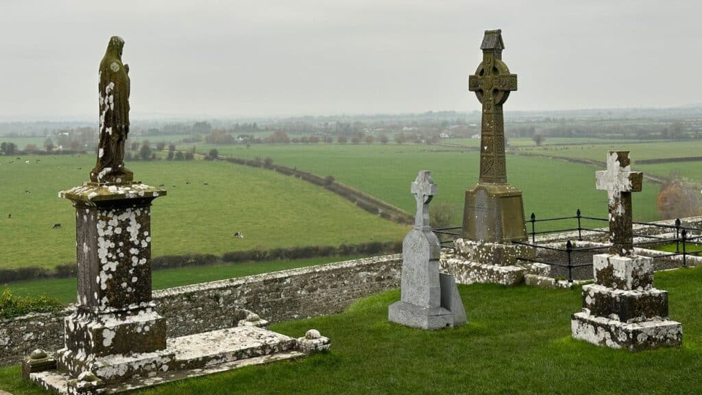 The graveyard in the Rock of Cashel, Ireland.