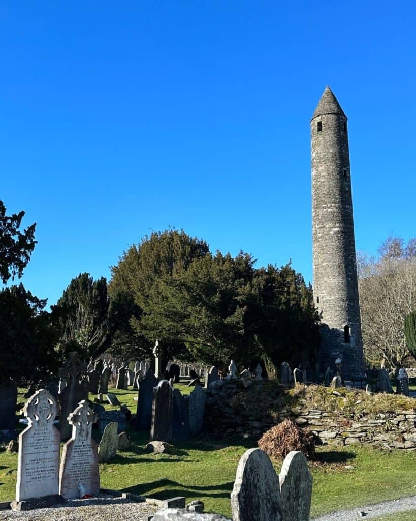 Glendalough Round Tower and Cemetery
