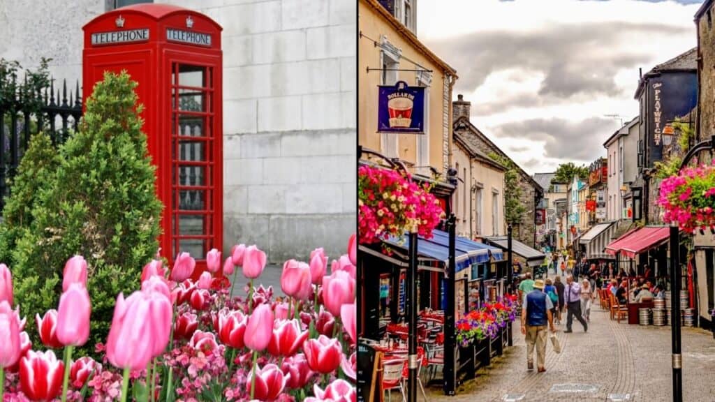 England vs Ireland city comparison.