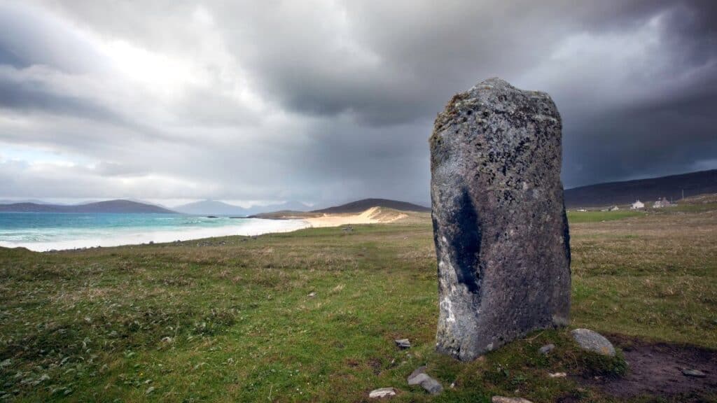 Isle of Harris, Hebrides, Scotland: Stormy skies