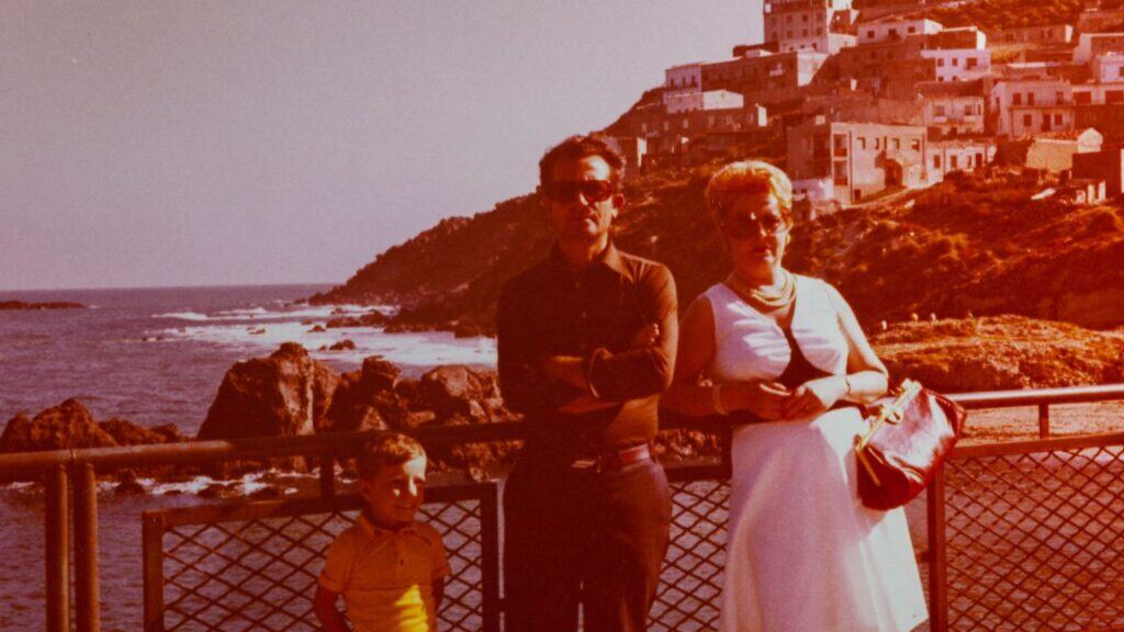STINTINO, ITALY APRIL 1974: People vacation Sardinia 70s