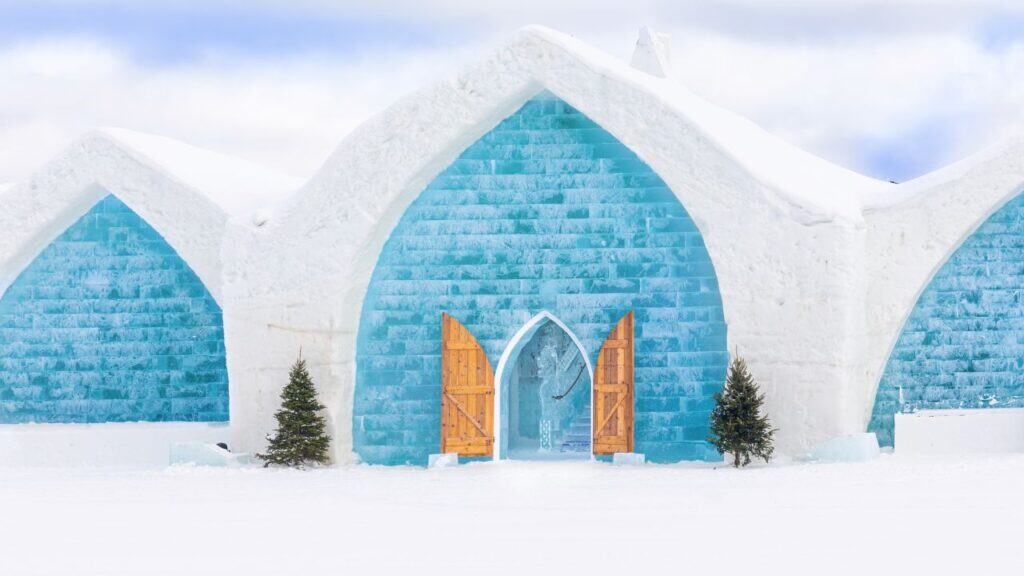 Entrance to Ice Hotel, Quebec, Canada