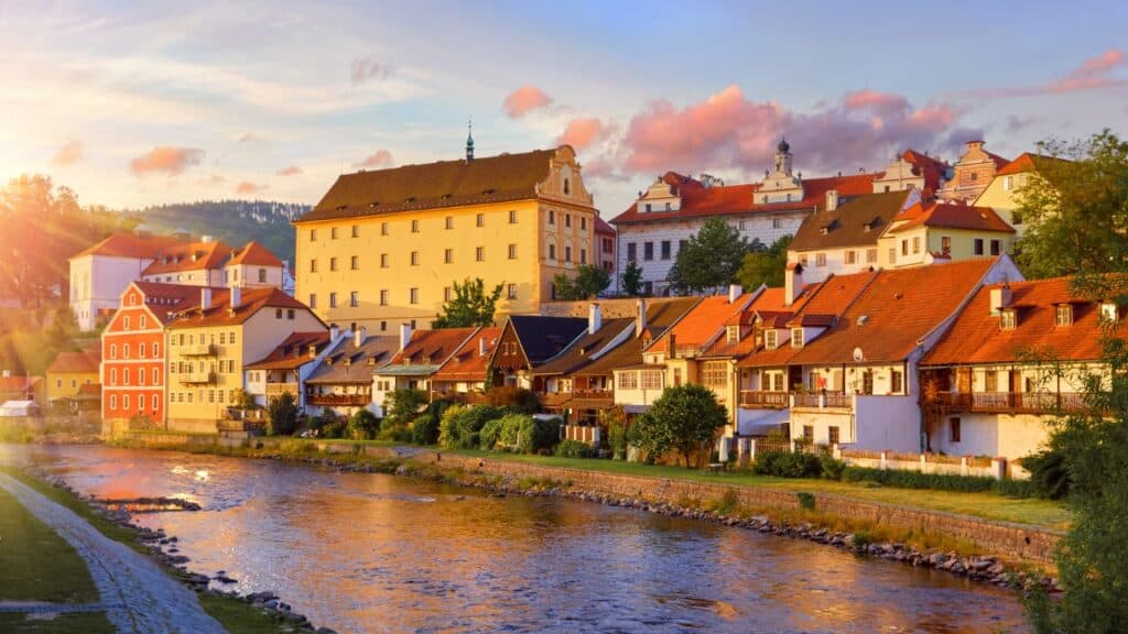 Cesky Krumlov (Czech Krumlov, Czech Republic. Antique town