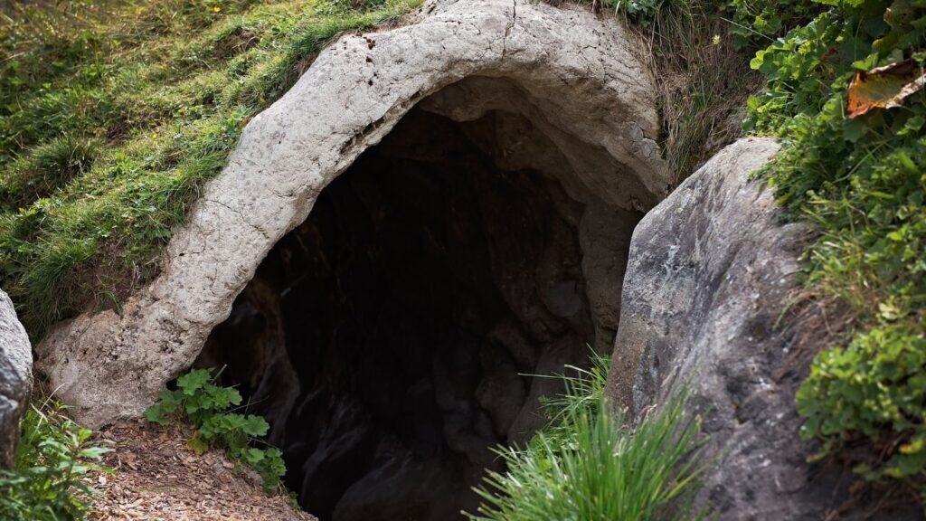 A Cave in the side of a hill