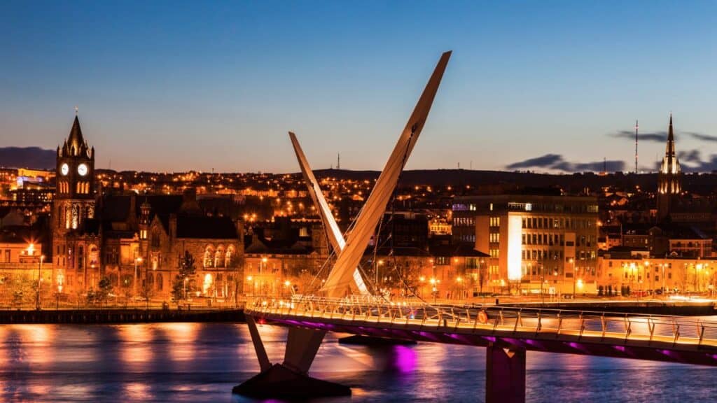 Peace Bridge in Derry, Ireland