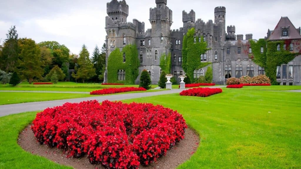 Ashford castle and gardens in Co. Mayo, Ireland