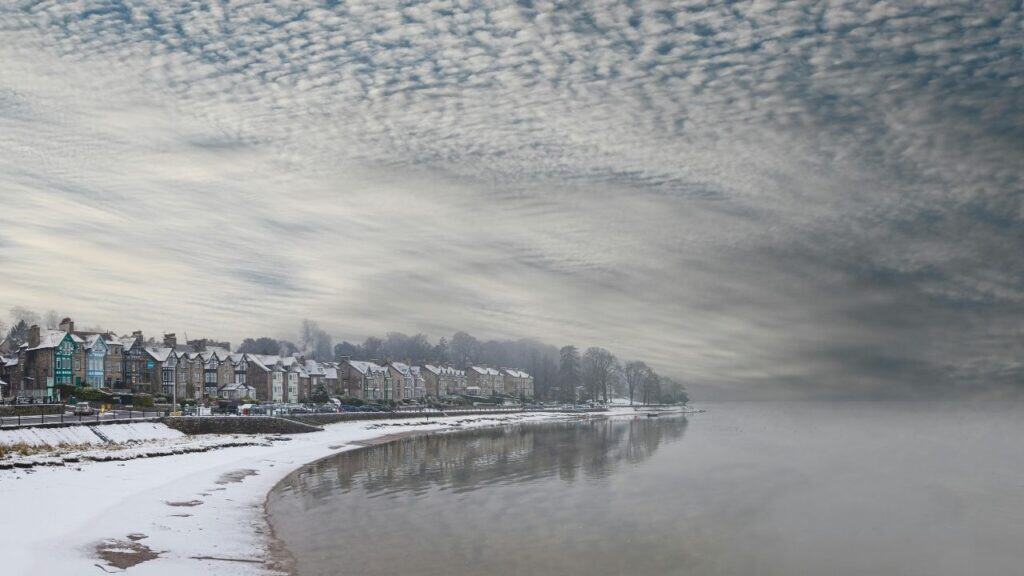 Winter Seaside of Arnside, England