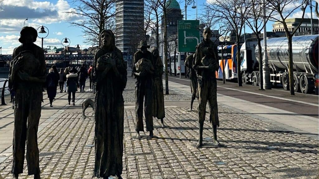 The Famine Memorial in Dublin, Ireland