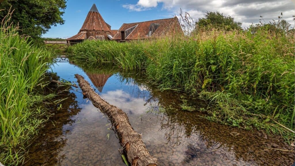 Reflections of Preston Mill, Scotland