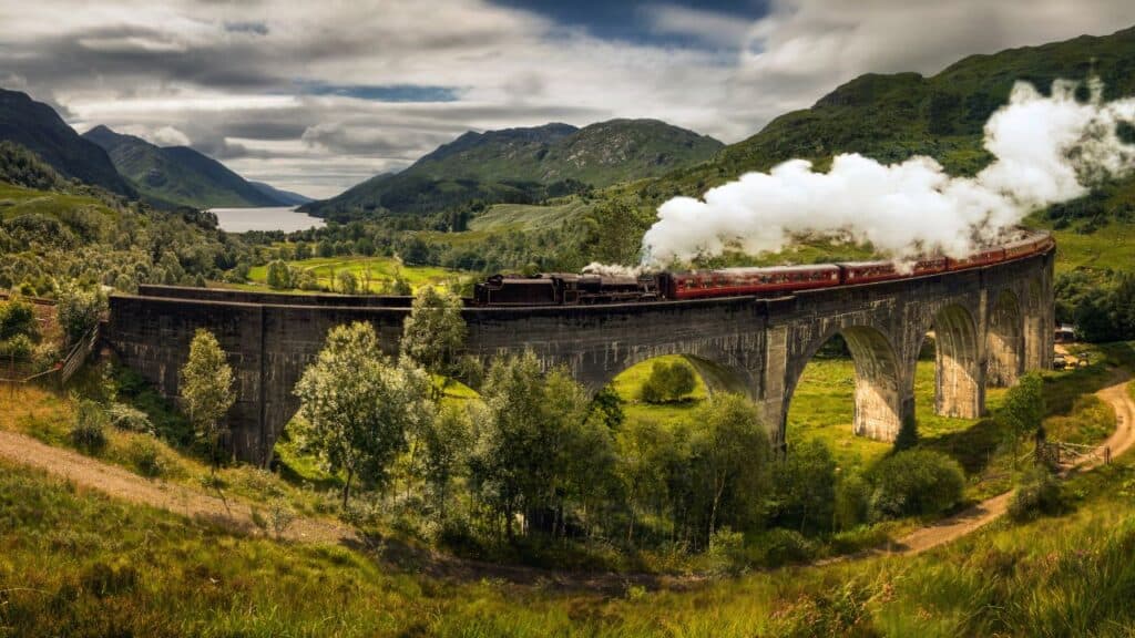 Steam train Jacobite Scotland