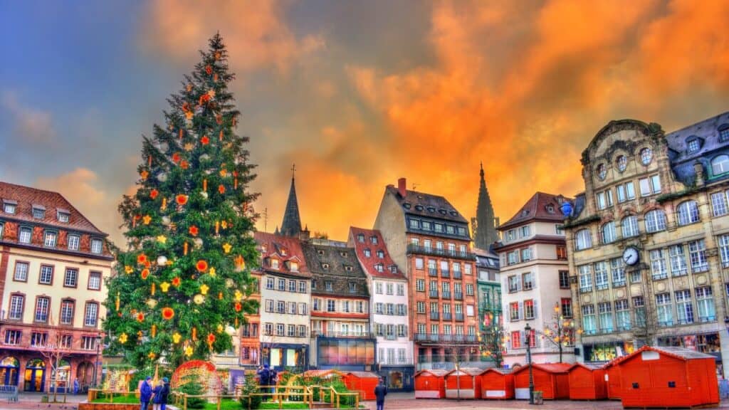 Christmas Tree at the Christmas Market in Strasbourg, France